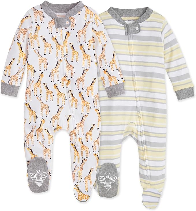 Burt’s Bees Baby Boys' One-Piece Sleep and Play 100% Organic Cotton PJs