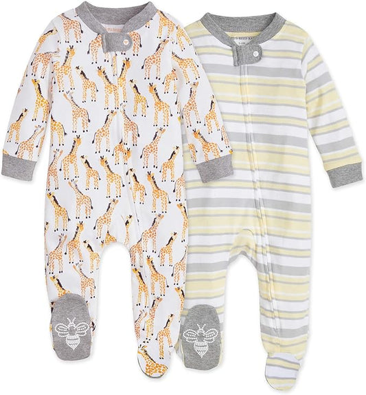 Burt’s Bees Baby Boys' One-Piece Sleep and Play 100% Organic Cotton PJs