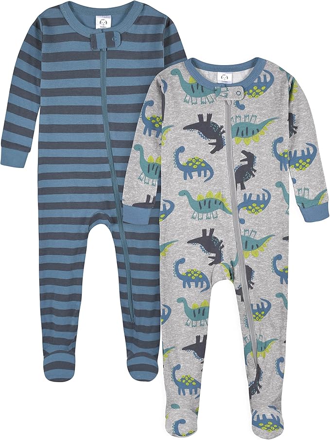 Gerber baby-boys Baby-boys 4-pack Footed Pajamas