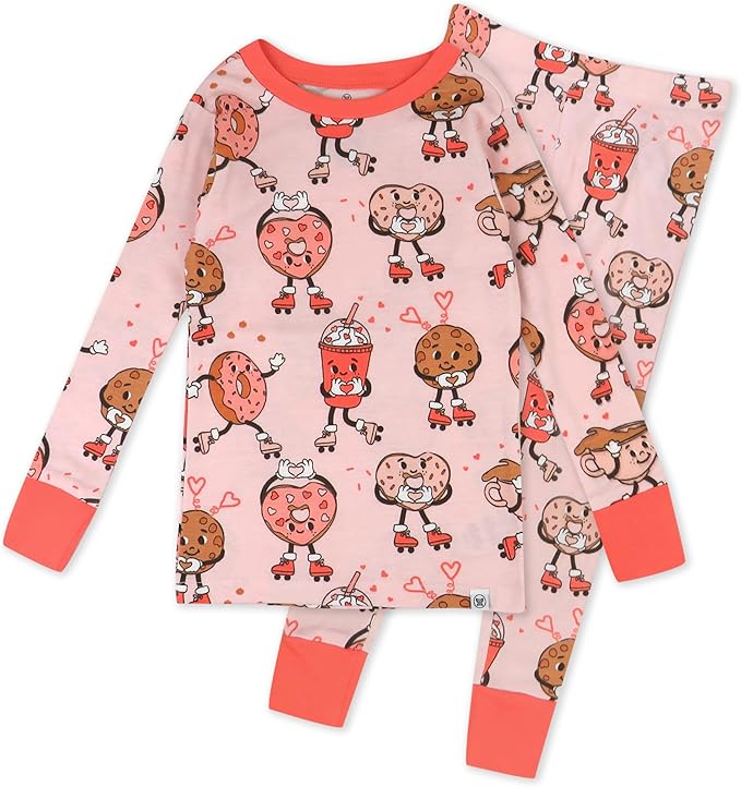 HonestBaby unisex-baby Celebration 2-piece Pajamas Sleepwear Pjs 100% Organic Cotton for Baby, Toddler, Kids