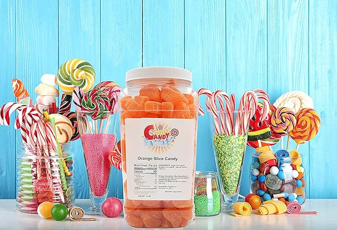 Sarah's Candy Factory Orange Slice Candy (5 Lbs in Jar)