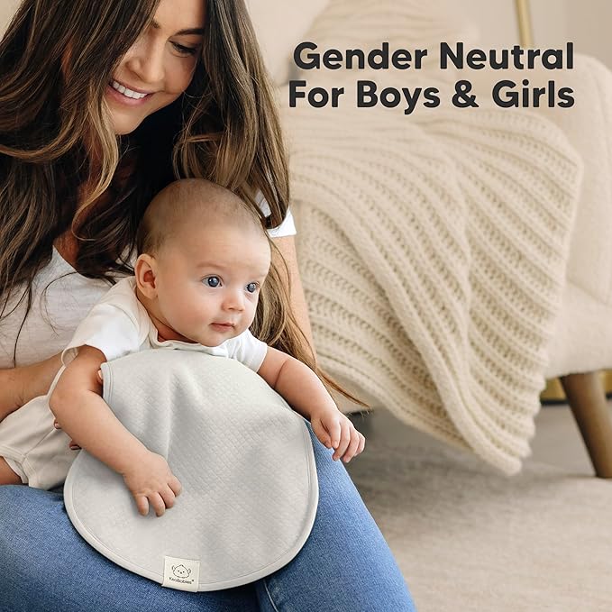 KeaBabies 5-Pack Organic Burp Cloths Baby Girl, Boy - Extra Large, Absorbent Baby Burp Cloths, Soft Burping Cloths for Babies, Newborn Burp Clothes, Cotton Burp Rags,Thick Burp Cloth (Hunter/Quin)