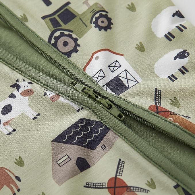 pureborn Baby Boys Girls Sleeper Snug Fit Viscose from Bamboo Pajamas 0-24 Months