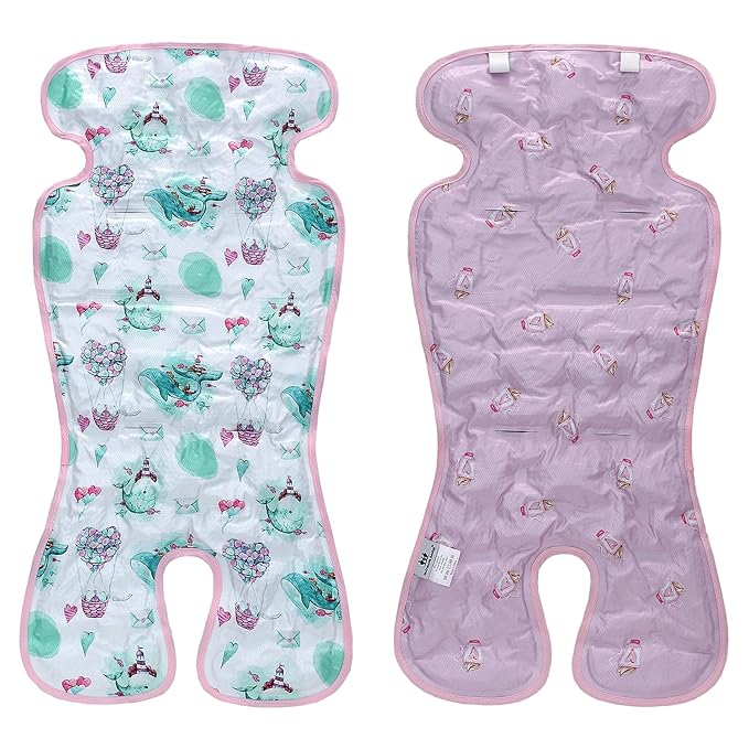 Miracle Baby Gel Car Seat Cooler Pad - Universal Double Sided Cooling Mat for Stroller, Infant Seat & Dining Chair | Summer Ice Cushion | Baby Safety Seat Liner | 1-Pack