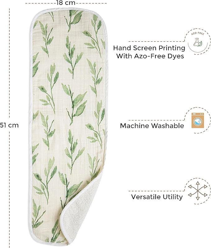 Crane Baby Cotton Muslin Burp Cloths Set of 3, Absorbent Floral Baby Burp Cloths, Newborn Essentials, Registry Must-Haves Pink Floral Burp Cloth