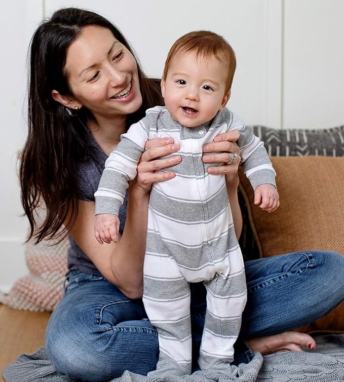 Burt’s Bees Baby Boys' One-Piece Sleep and Play 100% Organic Cotton PJs