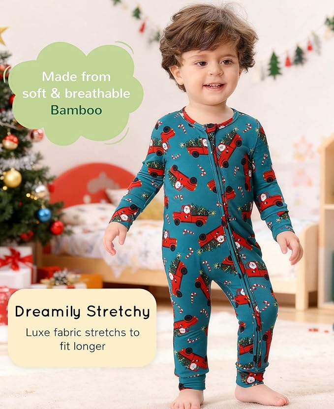 Footless Pajamas Baby Boy Girls, Viscose from Bamboo Baby Pajamas, Two Way Zipper Sleepers, Newborn Pjs