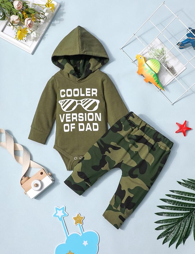 Fommy Newborn Baby Boy Clothes Plaid Letter Print Long Sleeve Hoodies + Long Pants 2PCS Fall Winter Outfits Set