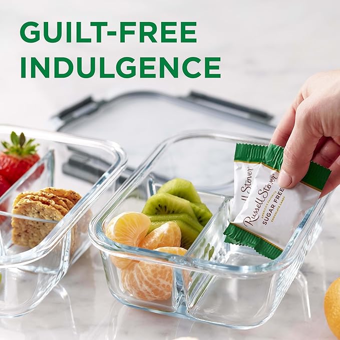 RUSSELL STOVER Sugar Free Toffee Squares in Chocolate Candy, 2 oz. bag (Pack of 10)