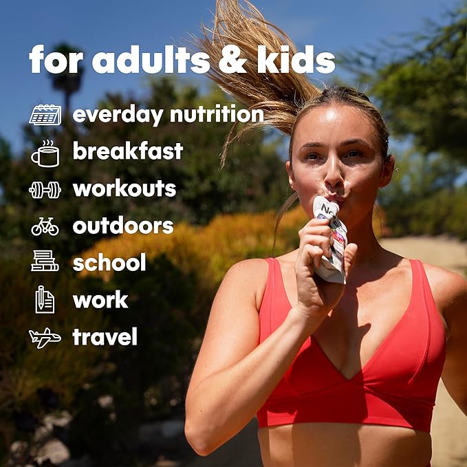 Noka Organic Superfood Fruit Smoothie Pouches, Super Berry with Immune Support, Healthy Snacks with Elderberry, Vitamin C, Flax Seed and Plant Protein, Gluten Free, Vegan, 4.22 oz (12 Pack)