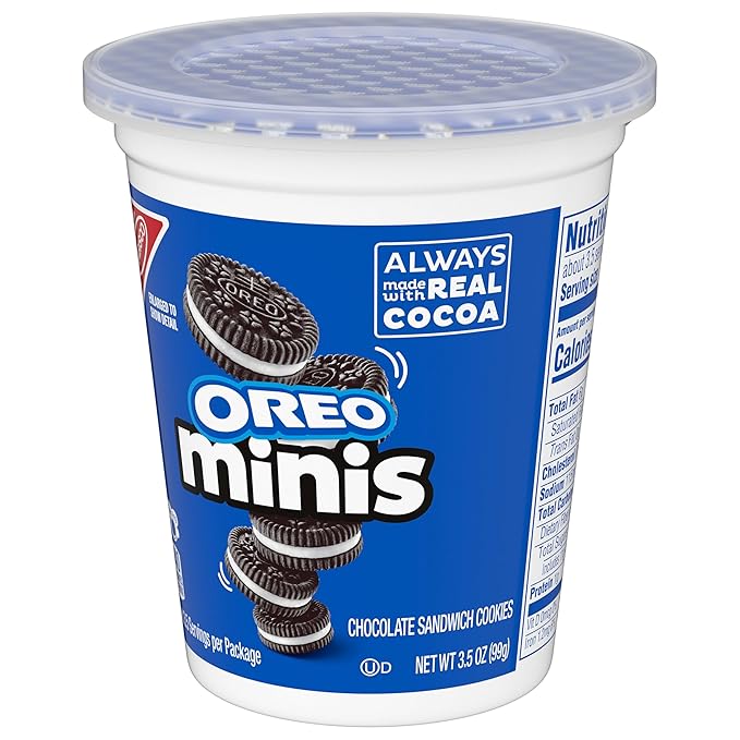 OREO Minis Chocolate Sandwich Cookies, 12 - 3.5 oz Snack Cups