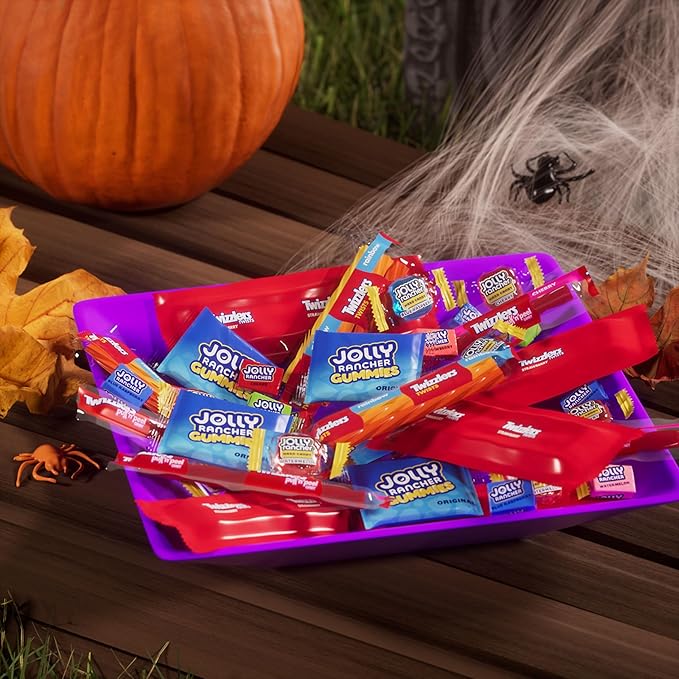 JOLLY RANCHER and TWIZZLERS Assorted Fruit Flavored, Halloween Candy Bulk Bag, 100.46 oz (365 Pieces)
