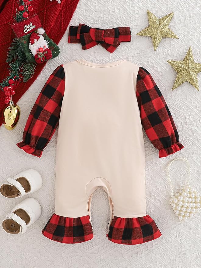 Preemie Newborn Baby Girl Clothes Infant Fall Winter Outfits Letter Floral One-Piece Romper+Jumpsuit