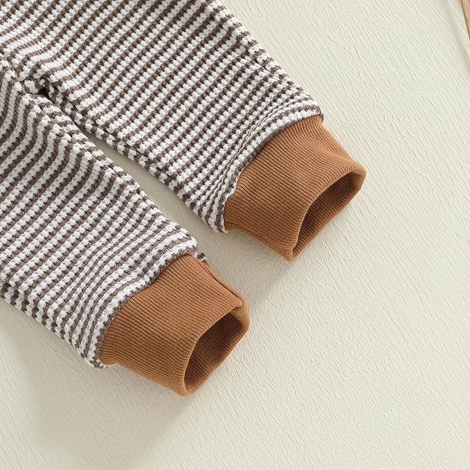 CIYCUIT Toddler Baby Boy Outfits Striped Sweatshirt Pants Clothes Set