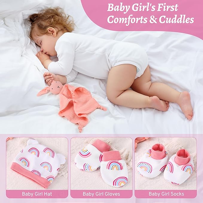 ‎EARLY MINDS New Mom & Baby Girl Gift Set, Newborn Essentials Stuff for First Time Moms, Pregnancy Gifts for Gender Reveal, Baby Shower, Expecting Mom Care Package After Birth