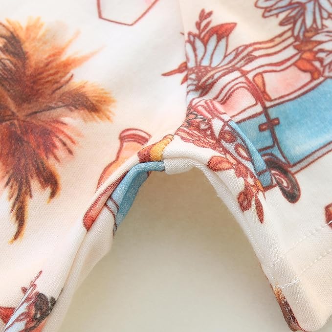 Baby Boy Girl Romper Short Sleeve 100% Cotton Bodysuit Outfits 2 Way Zipper Jumpsuit