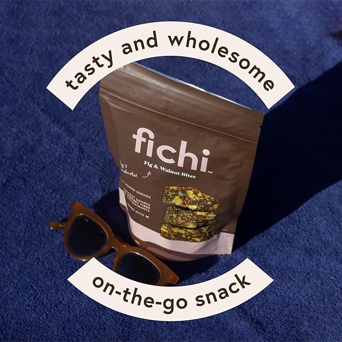 Fichi Fig and Nut Bites, a Wholesome and Delicious Gluten-Free Italian Fruit and Nut Snack (Two Pack, Fig and Walnut)