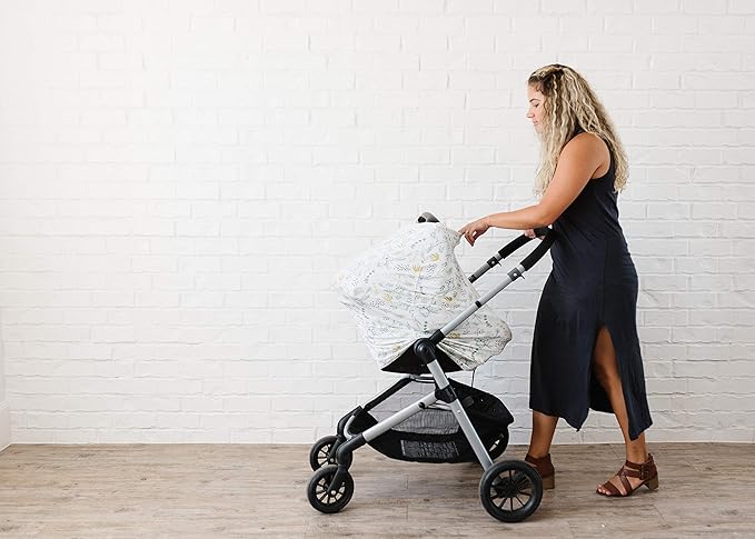 Baby Car Seat Cover Canopy and Nursing Cover Multi-Use Stretchy 5 in 1 Gift Aussie by Copper Pearl