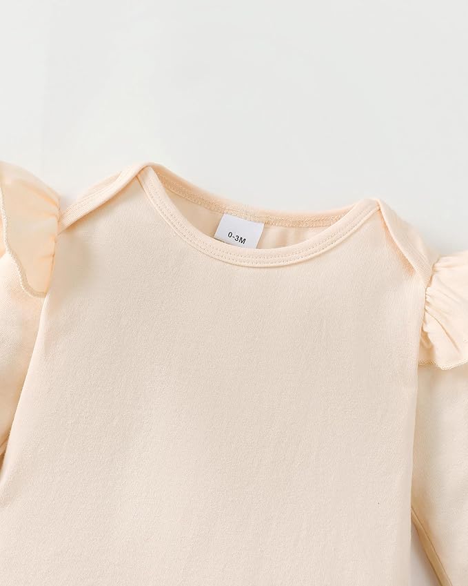 Infant Baby Girl Clothes Newborn Girl Outfit Long Sleeve Romper Pants Set Cute Baby Clothes for Girls Fall/Winter