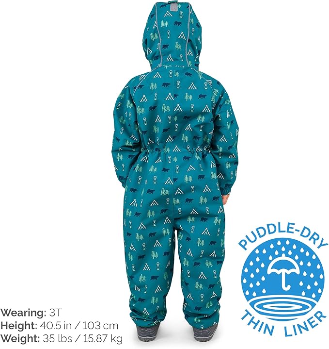 JAN & JUL Waterproof Rain Suit, Windproof Coveralls for Toddlers and Kids
