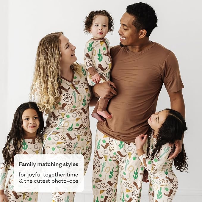 Little Sleepies Two-Piece Pajama Set for Boys & Girls, Soft Viscose from Bamboo Toddler Pajamas for Kids, Family Matching PJs