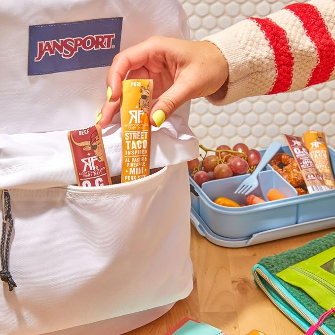 Righteous Felon Meat Sticks Minis | 100% Beef Sticks | Gluten Free Meat Sticks | Low Sugar & High Protein Beef Sticks | Healthy Snacks for Kids & Adults | Jerky Gifts for Men | OG Hickory, 24 Ct