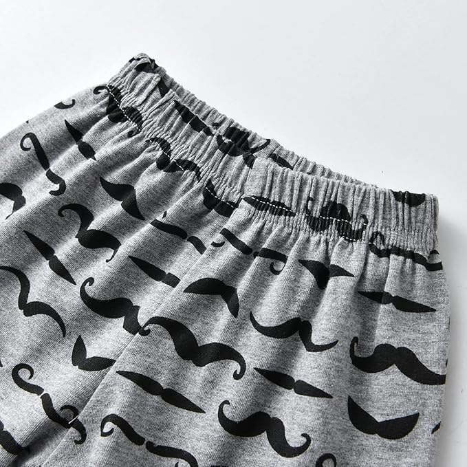 KuKitty Newborn Infant Baby Boy Clothes Long Sleeve Romper + Pants + Hat 3PCS Outfits Set