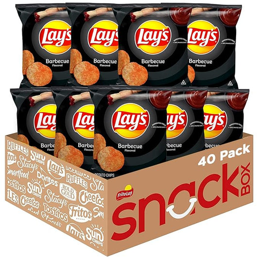 Lay's Barbecue Flavored Potato Chips, 40 Count