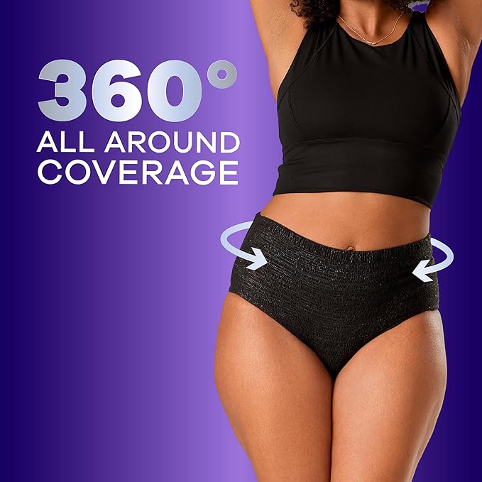 Always Discreet Adult Incontinence Overnight Underwear for Women, Small/Medium, Up to 100% Bladder Leak Protection, 14 Count