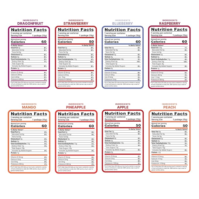 Nature’s Turn Freeze-Dried Fruit Crisps –Healthy, Gluten-Free,Crispy & Delicious,Plant-Based Snack,Ideal for Cereal, Smoothies, School Lunches, & On-the-Go, Superfruit Variety Pack of 16(0.53 oz Each)