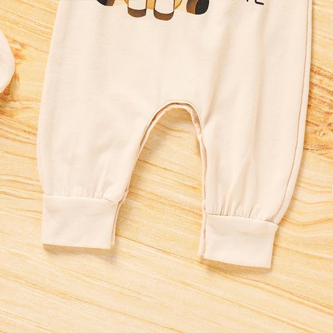 Sinhoon Newborn Baby Girl Romper Infant Letter Print Bodysuit Jumpsuit+Hat+Gloves+Socks 4Pcs Coming Home Clothes Outfit