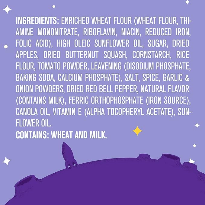 Get'ems! from Gerber, Snacks for Kids, Pizza Space Crackers, Made with Real Veggies & Fruits, Iron & Vitamin E - 4 pack