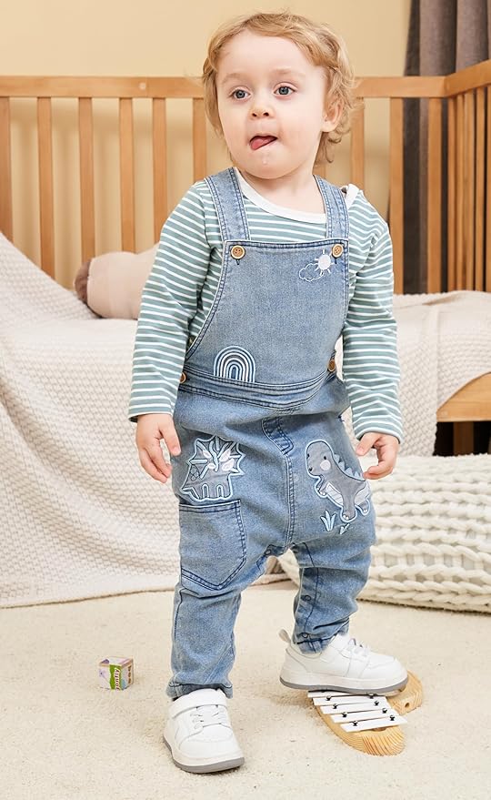 Cute Baby Boy Clothes Suit Toddler Boys' Striped long Sleeve T-Shirt+Denim Overalls Jumpsuit Pants Outfits Sets