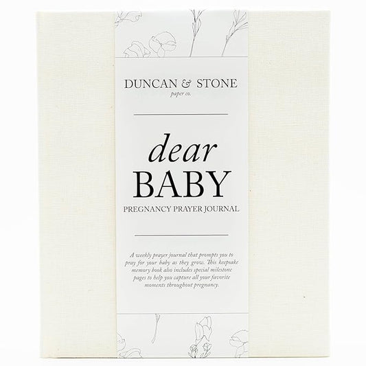 Pregnancy Prayer Journal - Christian Pregnancy Journal For Milestones - Linen-Bound Baby Book Keepsake - Gifts For Expecting Moms (Ivory, 110 Pages)