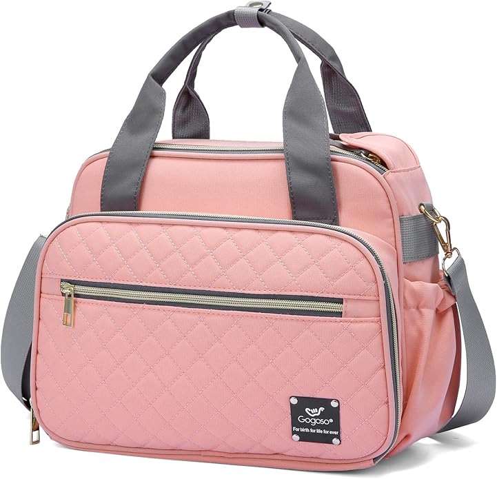 Crossbody Small Diaper Bag, Cute Mini Baby Diaper Tote Bags with Insulated Pockets for Traveling Outdoor Parent