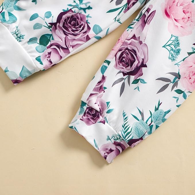 Baby Girls Clothes Ribbed Romper Bodysuit Pants Headband Set Fall Winter Outfits