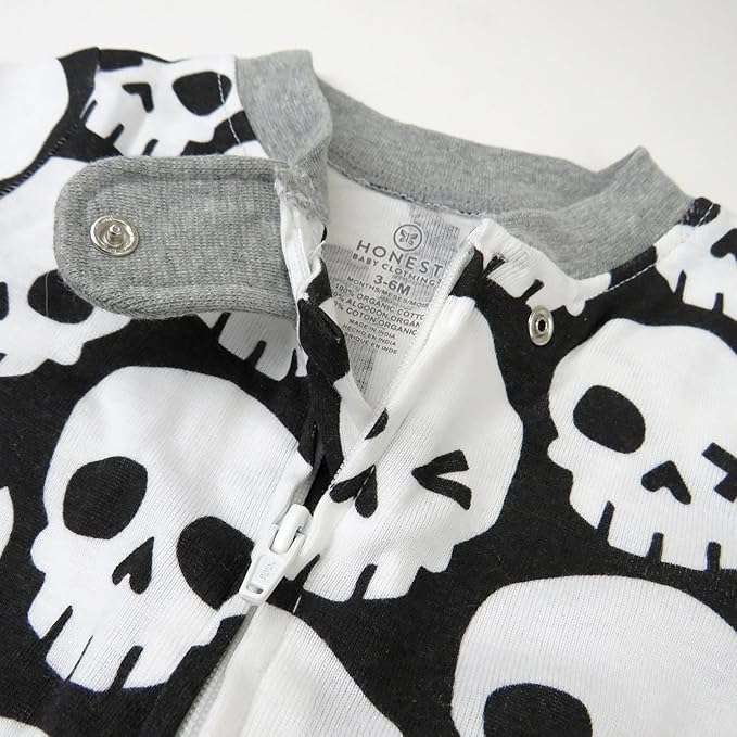 HonestBaby Baby Celebration Sleep & Play Footed One-Piece Pajama Sleeper 100% Organic Cotton