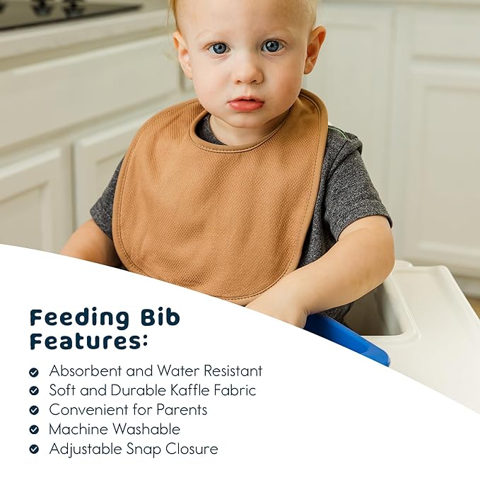 Tiny Twinkle 8 Pack Baby Food Bibs for Eating - Waterproof & Absorbent 6-12 Months Infant Bibs, OEKO-TEX Certified Drooling Bibs for Baby Led Weaning(Spring Boy Set 8-Pack)