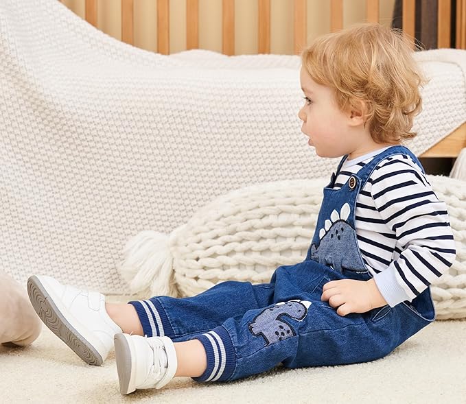 Cute Baby Boy Clothes Suit Toddler Boys' Striped long Sleeve T-Shirt+Denim Overalls Jumpsuit Pants Outfits Sets