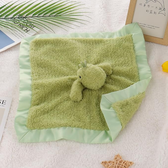 Apricot Lamb Stuffed Animals Dinosaur Security Blanket Infant Nursery Character Blanket Luxury Snuggler Plush Baby Lovey(Dinosaur, 13 Inches)