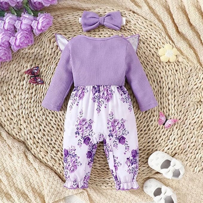 Newborn Baby Girl Clothes Jumpsuits Clothes Long Sleeve Rompers