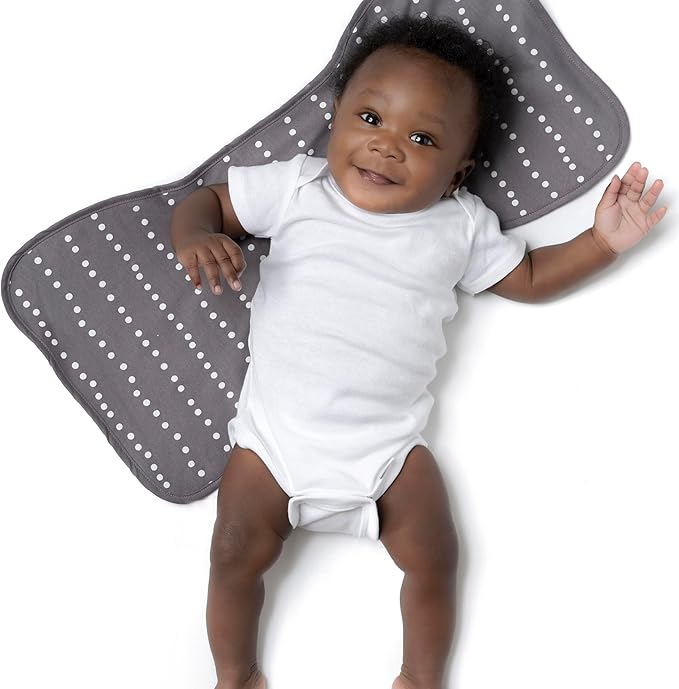 Gerber Baby Unisex Burp Cloths 5-Pack, Tan Grey, Size 10.5" x 21"