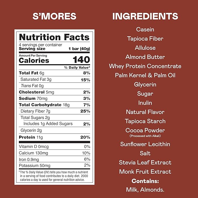 MAGIC SPOON Treats - High Protein, Low Carb, Keto Friendly, Low Sugar, Gluten Free, Crispy Protein Bar Cereal Bar, On-The-Go Healthy Snack (Smores, 16 Bars)