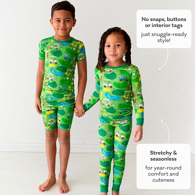 Little Sleepies Two-Piece Pajama Set for Boys & Girls, Soft Viscose from Bamboo Toddler Pajamas for Kids, Family Matching PJs