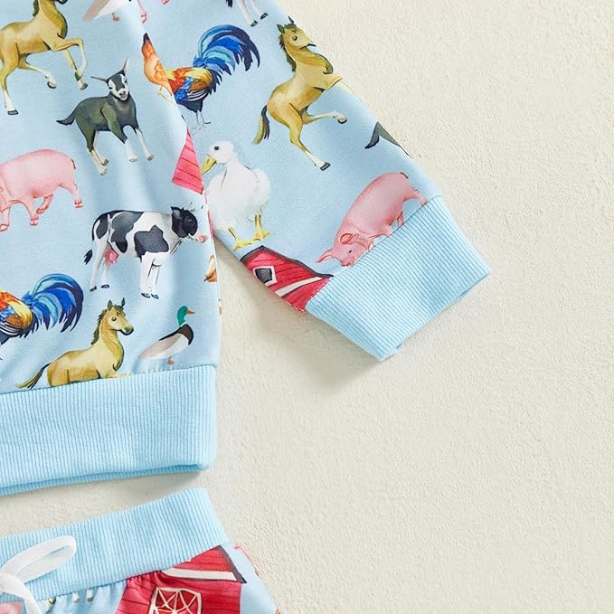 CIYCUIT Toddler Baby Boy Clothes Long Sleeve Sweatshirt Pants Set Fall Winter Outfits