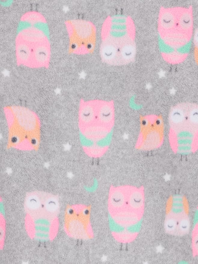 Simple Joys by Carter's girls Loose-Fit Flame Resistant Fleece Footed Pajamas