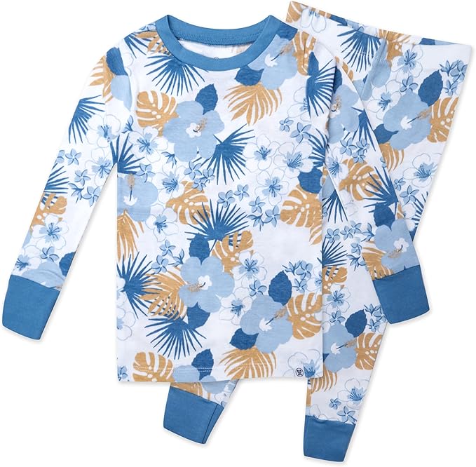 HonestBaby 2-Piece Pajamas Sleepwear Pjs 100% Organic Cotton for Baby, Toddler, Kids, Boy