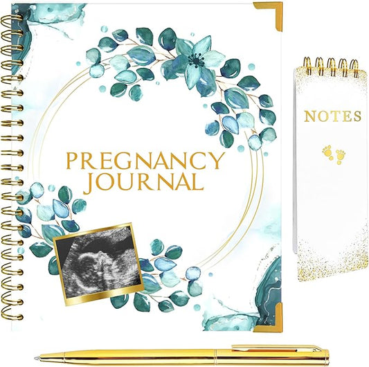 Pregnancy Journal Keepsake Book, 97 Page Hardcover Pregnancy Book, Baby Keepsake Book, Baby Books from Birth, Pregnancy Planner, Baby Book Keepsake, Pregnancy Journal for New Moms, Includes Pen , note block.