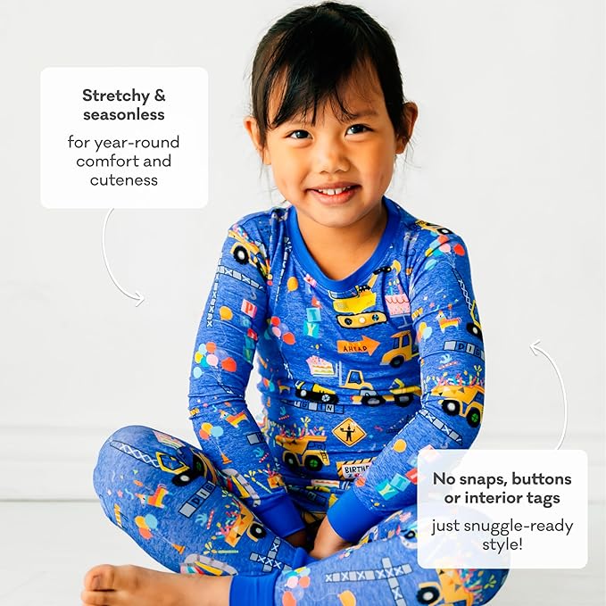 Little Sleepies Two-Piece Pajama Set for Boys & Girls, Soft Viscose from Bamboo Toddler Pajamas for Kids, Family Matching PJs