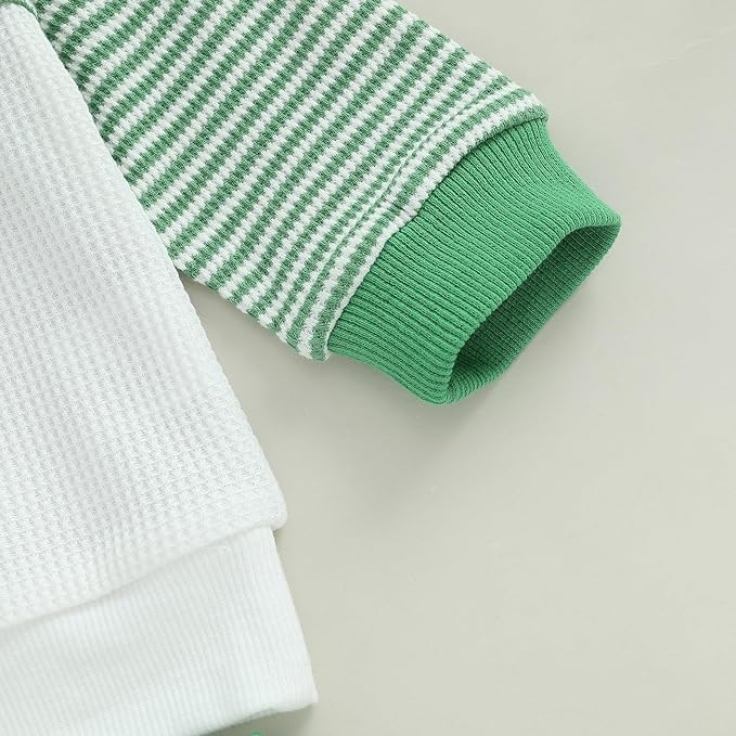 CIYCUIT Toddler Baby Boy Outfits Striped Sweatshirt Pants Clothes Set